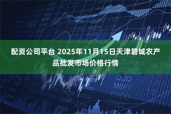 配资公司平台 2025年11月15日天津碧城农产品批发市场价格行情