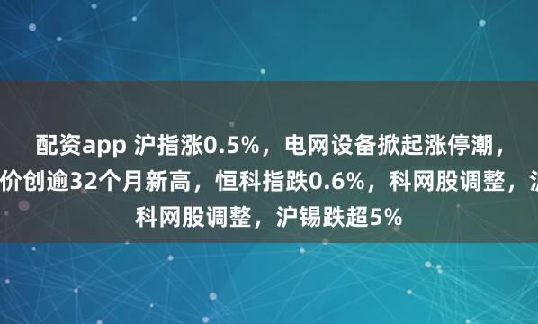 配资app 沪指涨0.5%，电网设备掀起涨停潮，人民币中间价创逾32个月新高，恒科指跌0.6%，科网股调整，沪锡跌超5%